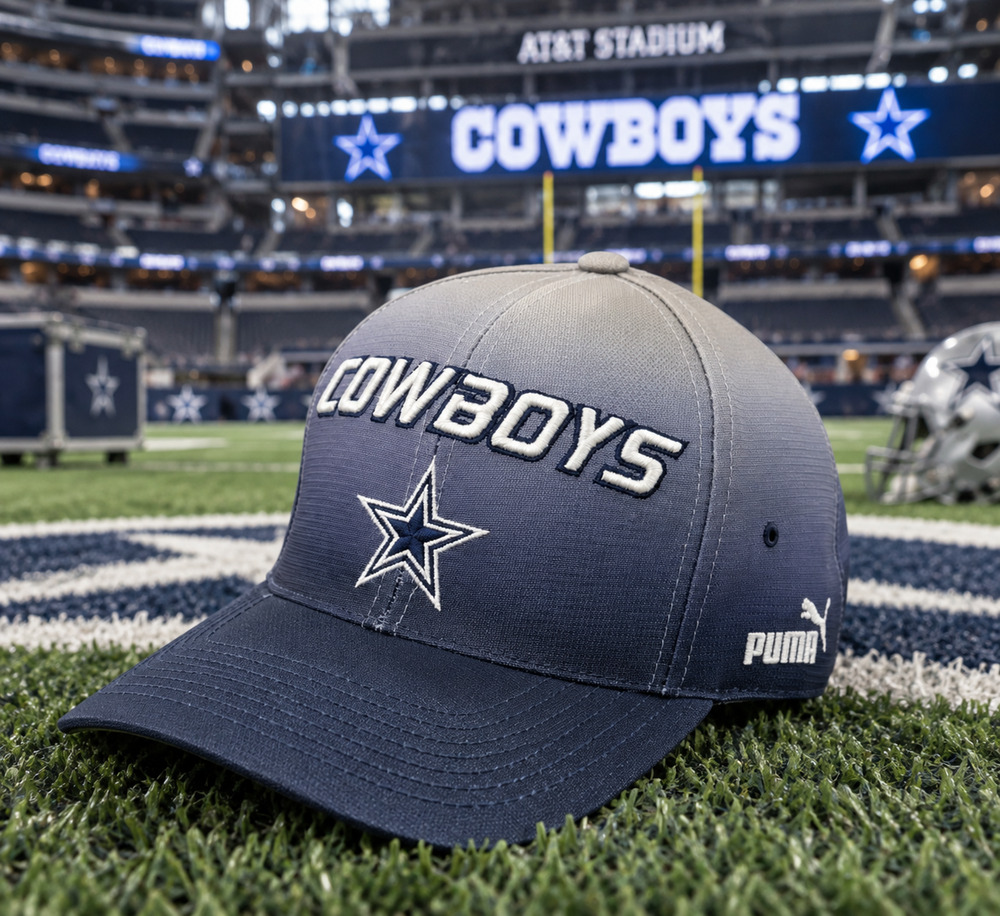 Dallas Cowboys Puma The Slick Pro Line Vintage 90s NFL Snapback Hat Cap OSFM